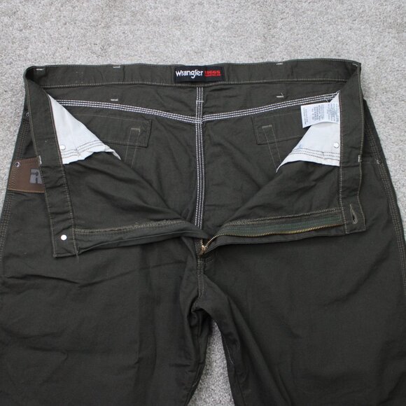 Wrangler Riggs Workwear Technician Pants Mens 42x32 Brown 100% Cotton Straight - Picture 10 of 13